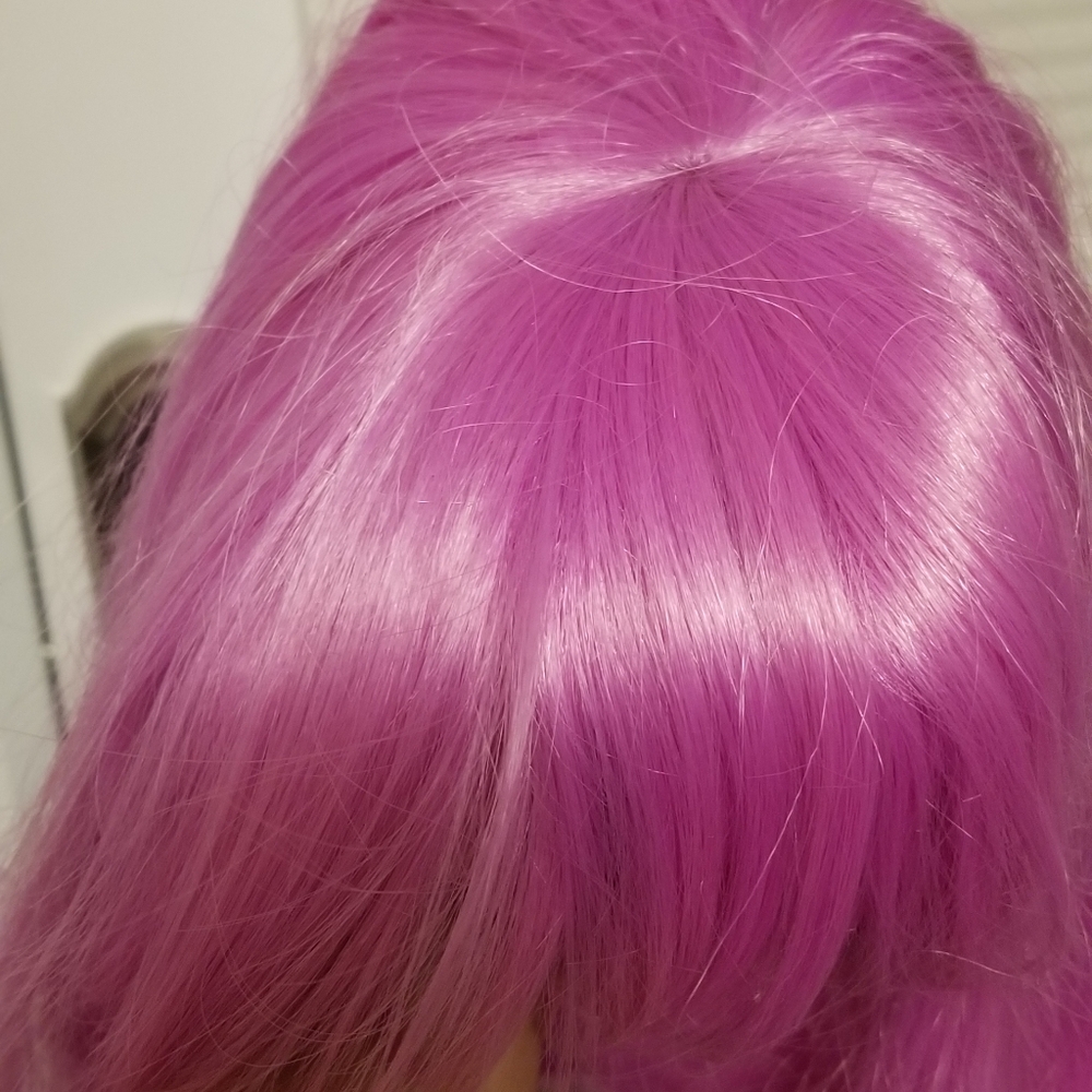 Hot pink wig